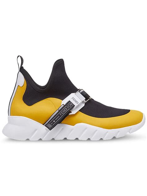 black fendi heels|Fendi sneakers black and yellow.